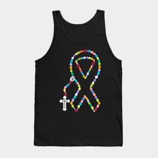 All Cancer Matters Awareness Cross All Ribbons Tank Top